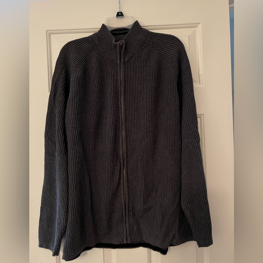 PGA Tour Sweater Mens XL Dark Gray Signature Collection Full Zip
